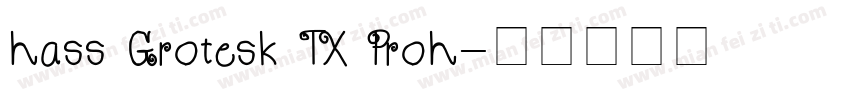 hass Grotesk TX Proh字体转换